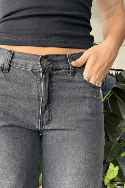 Jean Baggy Old Black Mujer