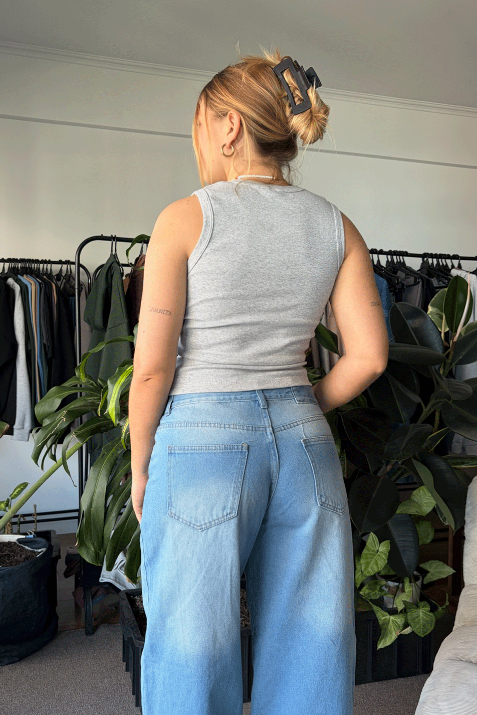 Jean Baggy Pale Blue Mujer