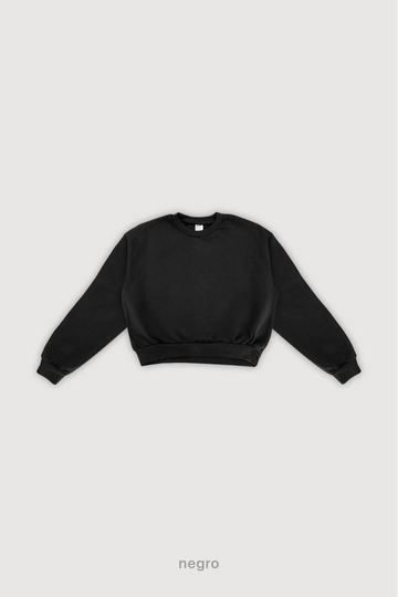 Buzo Wide Cut Frisado - Negro
