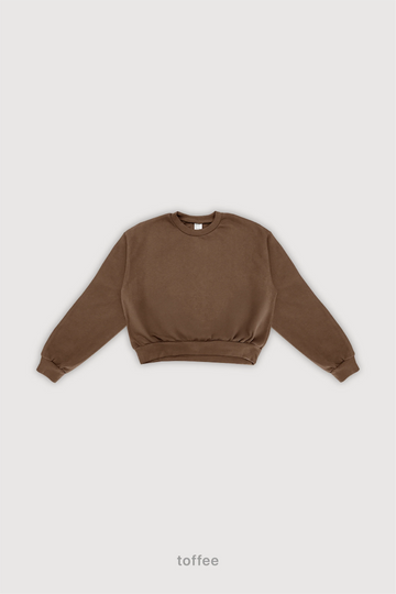 Buzo Wide Cut Frisado - Toffee
