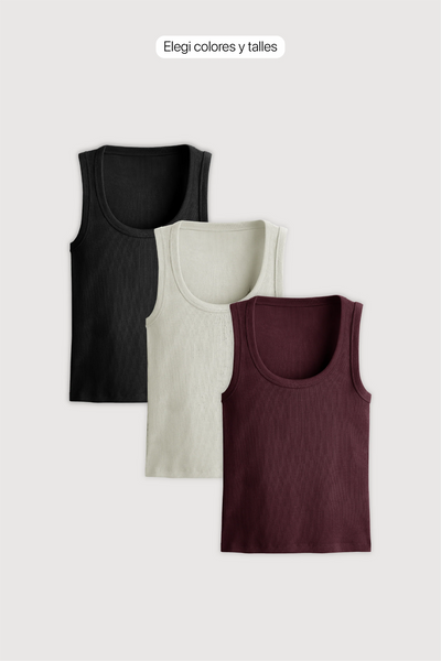 Pack x3 Tank Top Midi