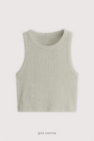 Top Ribb Basic - Gris Ceniza