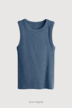 Top Ribb Midi - Azul Regata