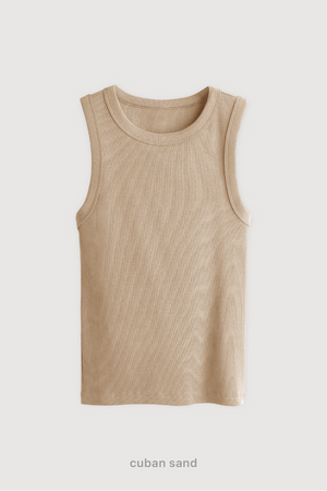 Top Ribb Midi - Cuban Sand