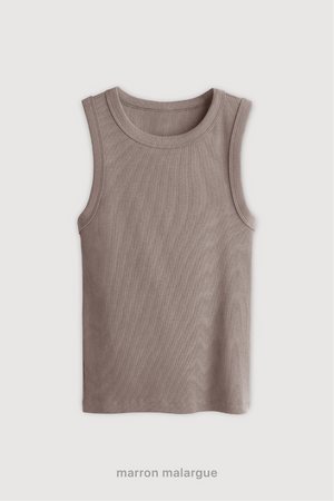 Top Ribb Midi - Marron Malargue