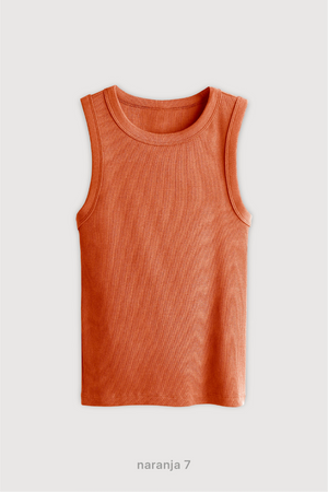 Top Ribb Midi - Naranja 7