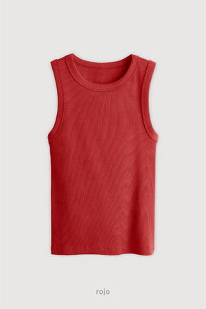 Top Ribb Midi - Rojo