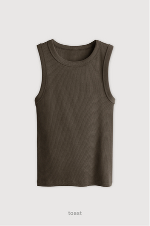 Top Ribb Midi - Toast