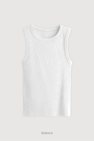 Top Ribb Midi - Blanco