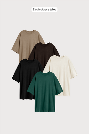 Remera Relaxed x 5