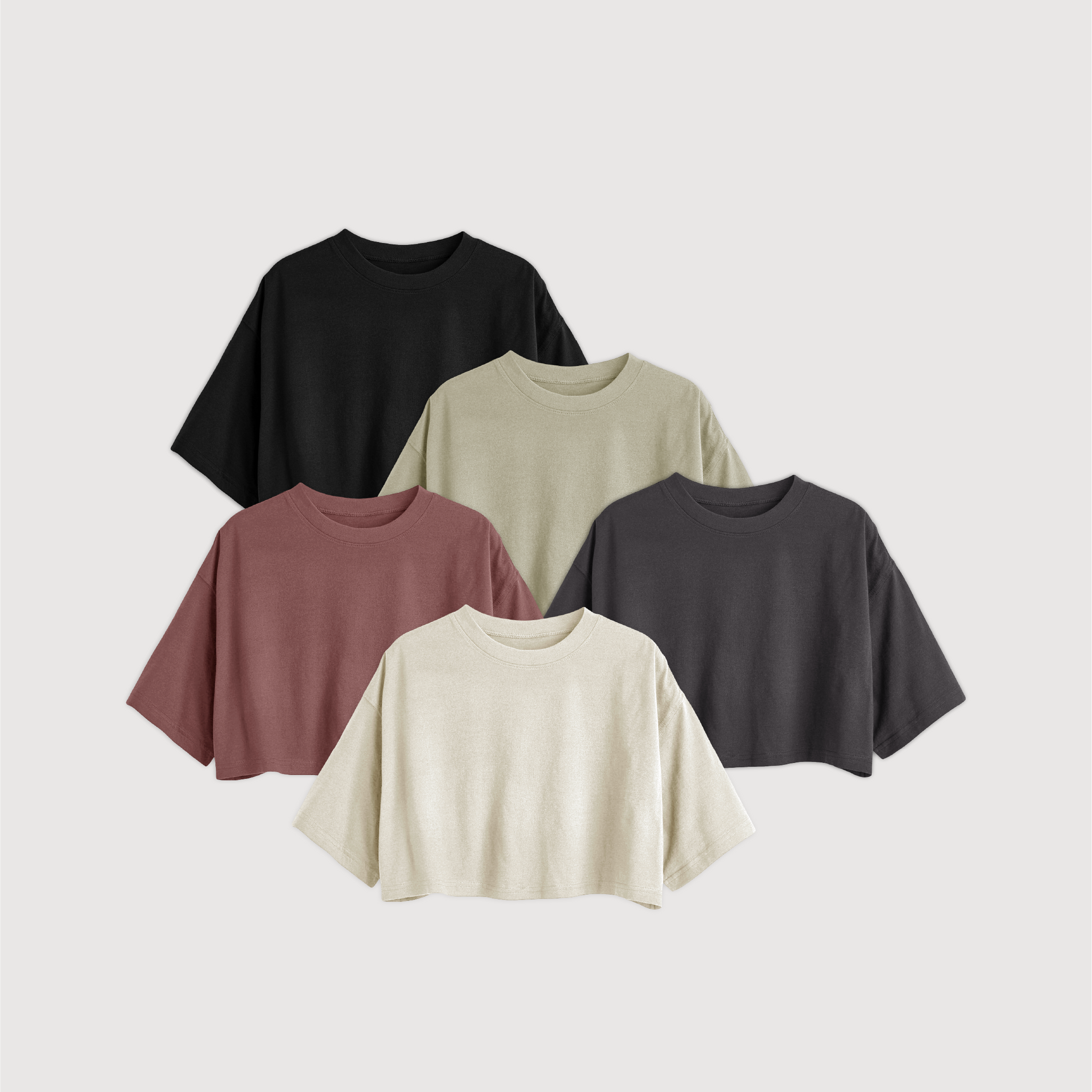 Remera Crop x 5