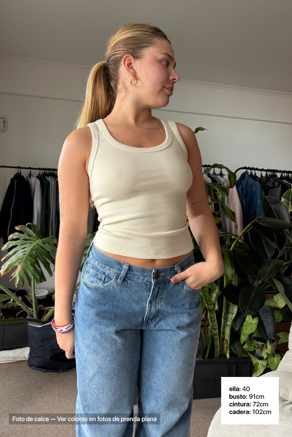 Jean Baggy Mujer Light Blue