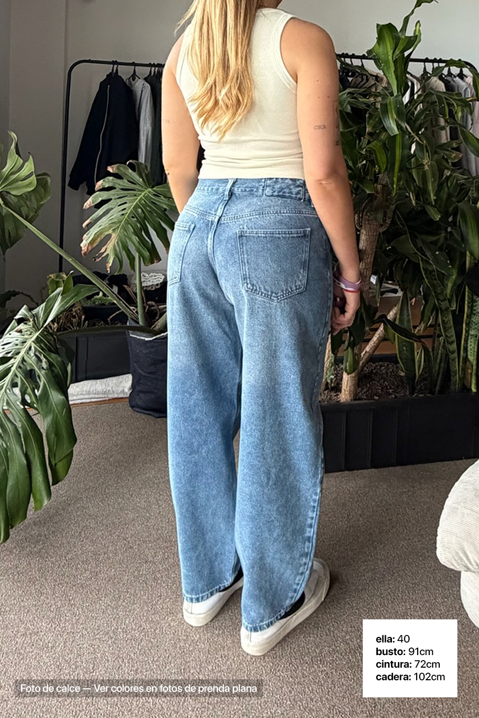 Jean Baggy Mujer Light Blue