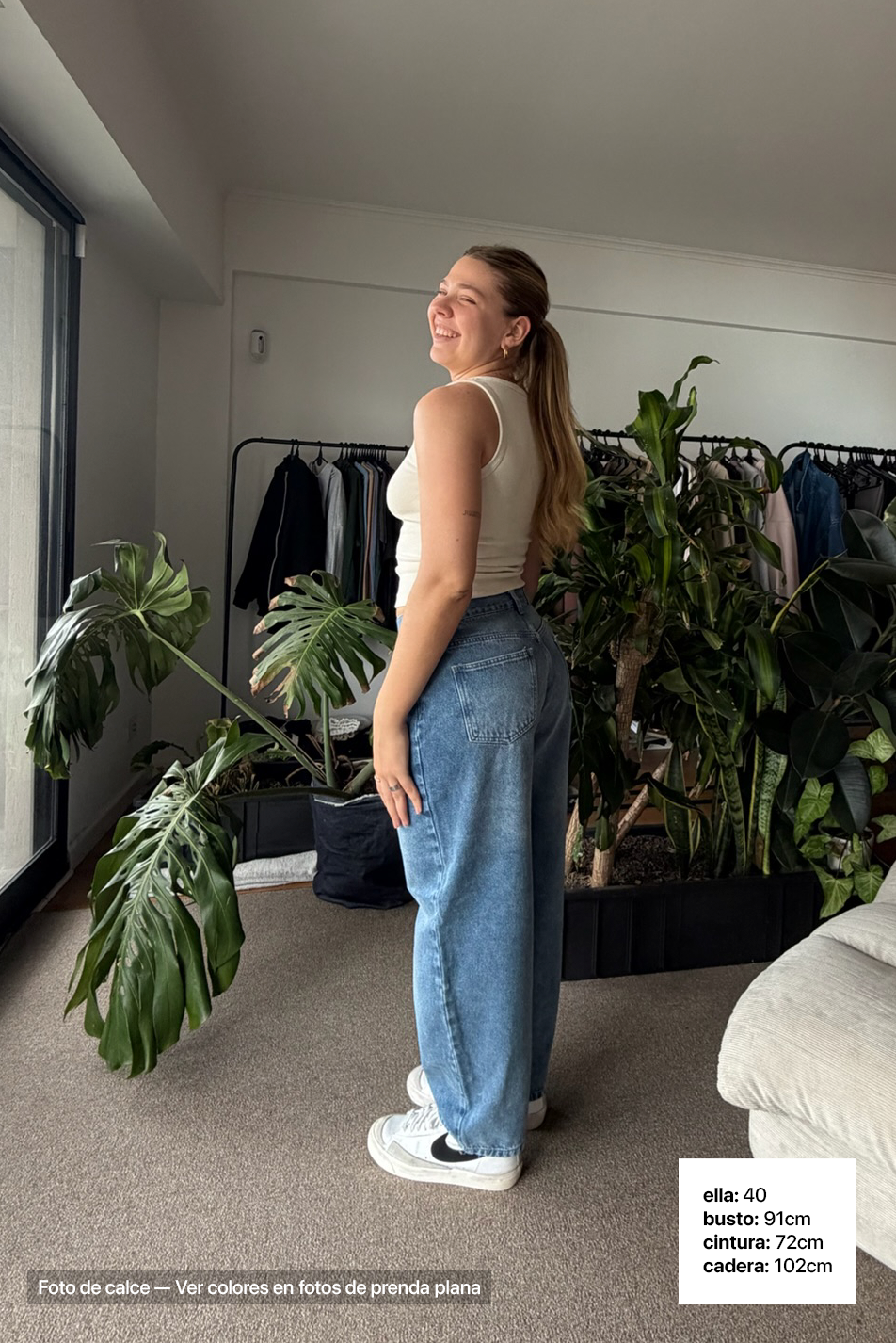 Jean Baggy Mujer Light Blue