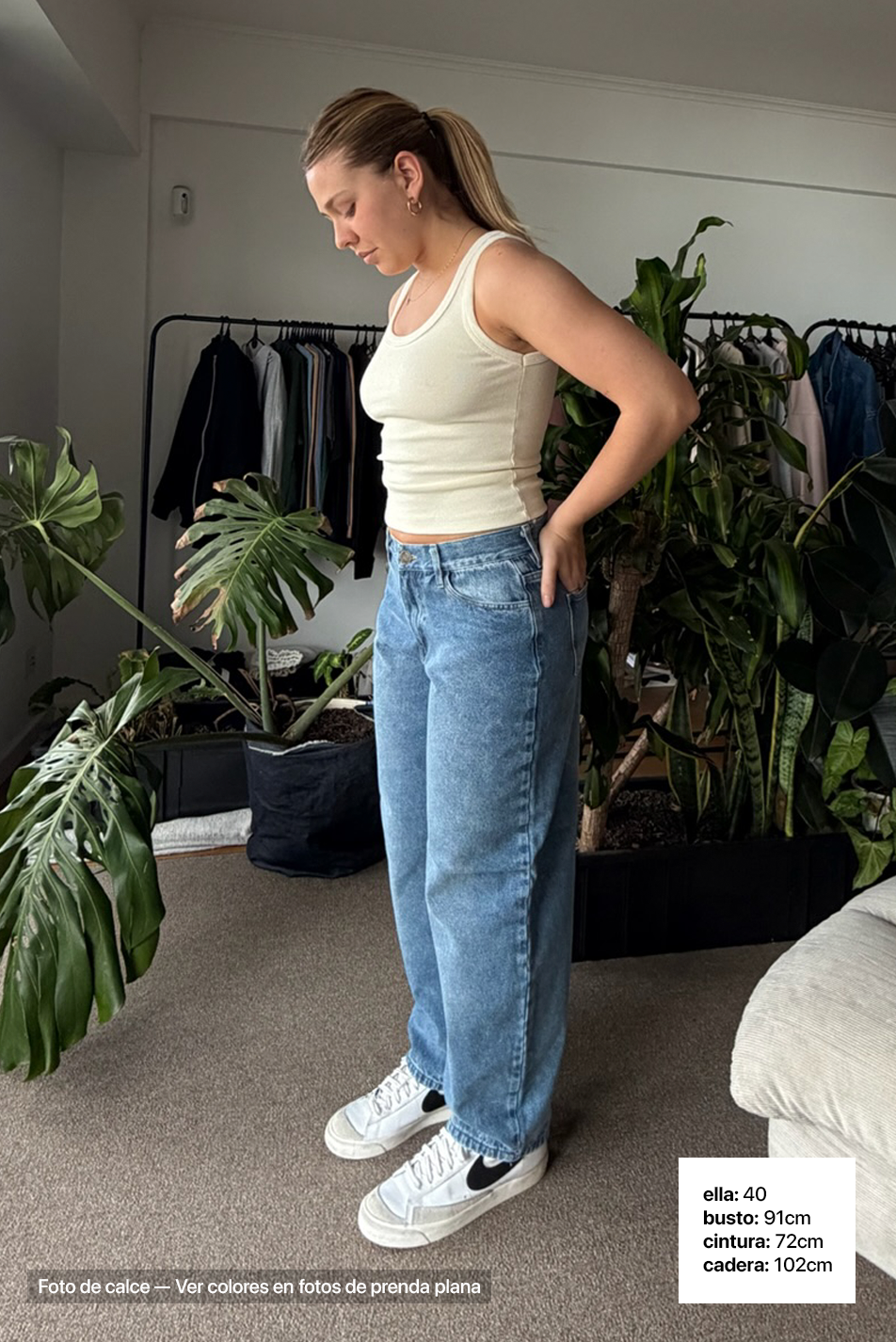 Jean Baggy Mujer Light Blue