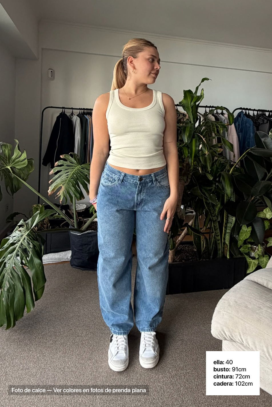 Jean Baggy Mujer Light Blue