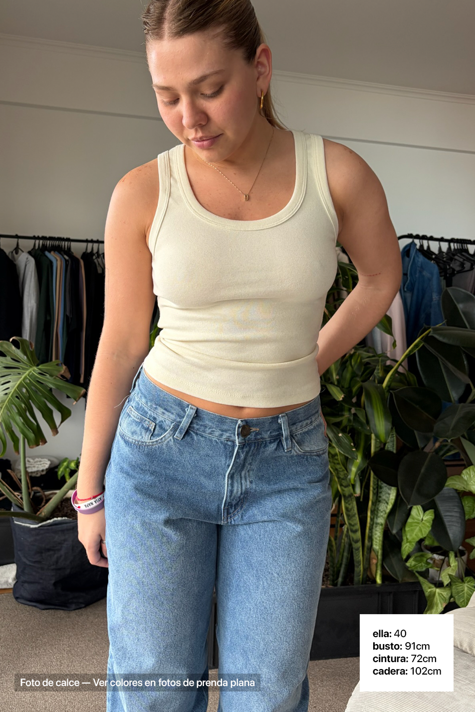 Jean Baggy Mujer Light Blue