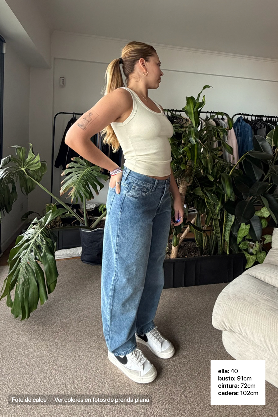 Jean Baggy Mujer Light Blue