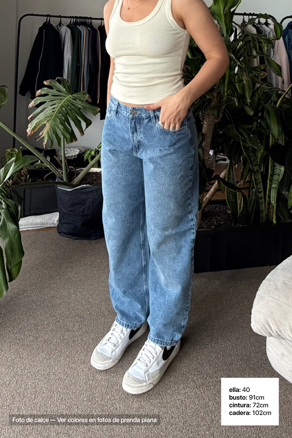 Jean Baggy Mujer Light Blue