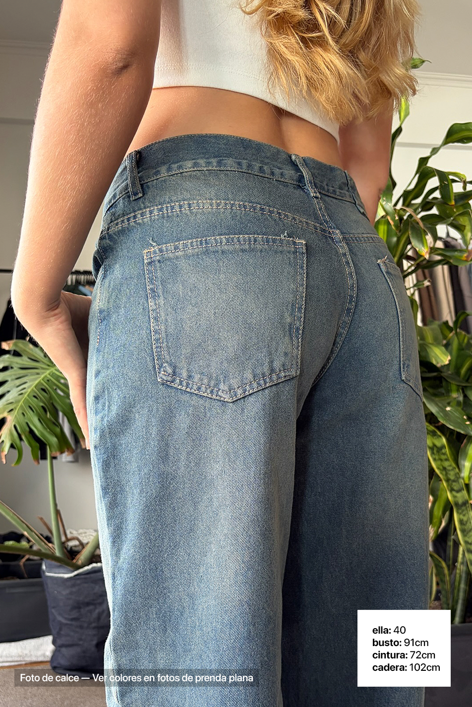 Jean Baggy Mujer Oxido Blue
