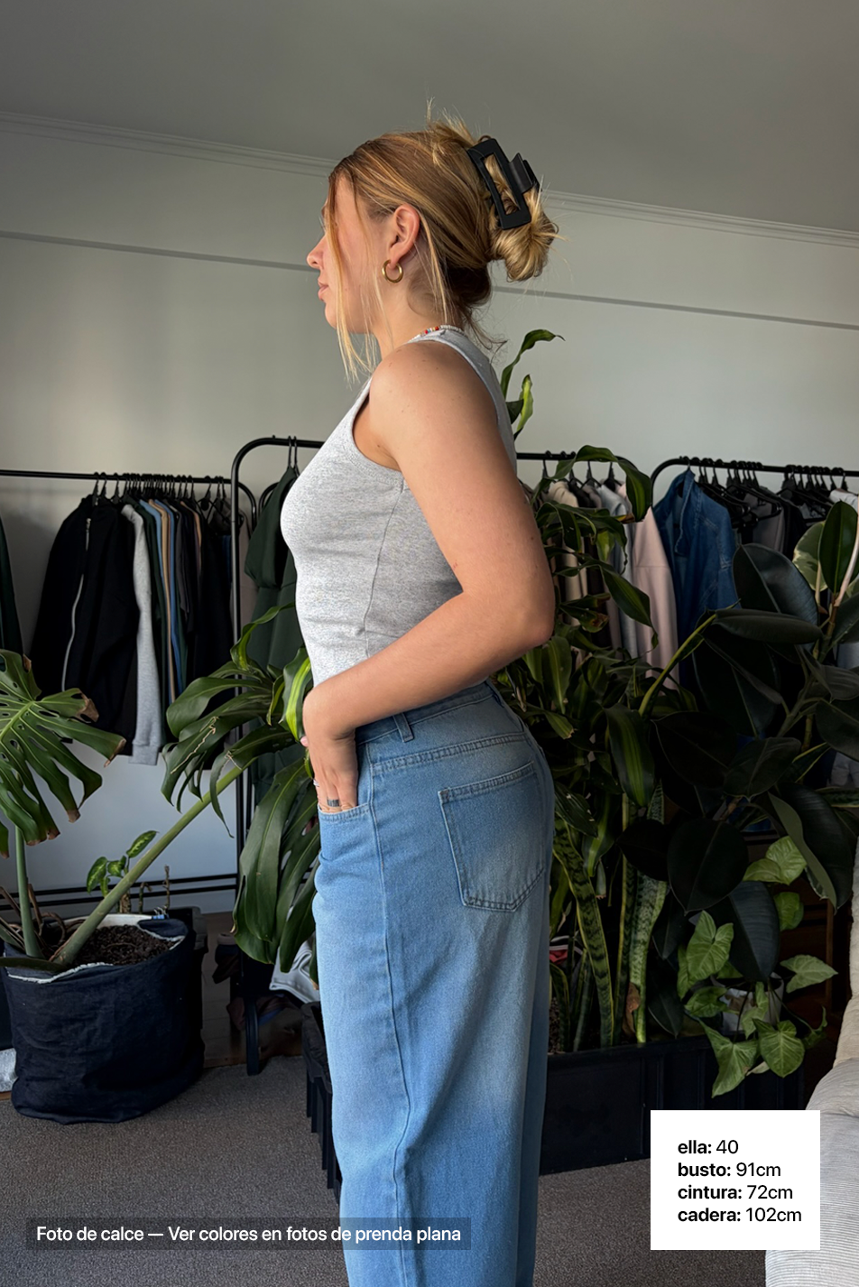 Jean Baggy Mujer Pale Blue