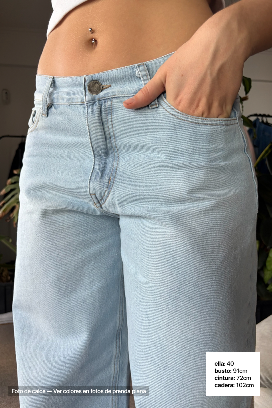 Jean Baggy Mujer Summer Blue