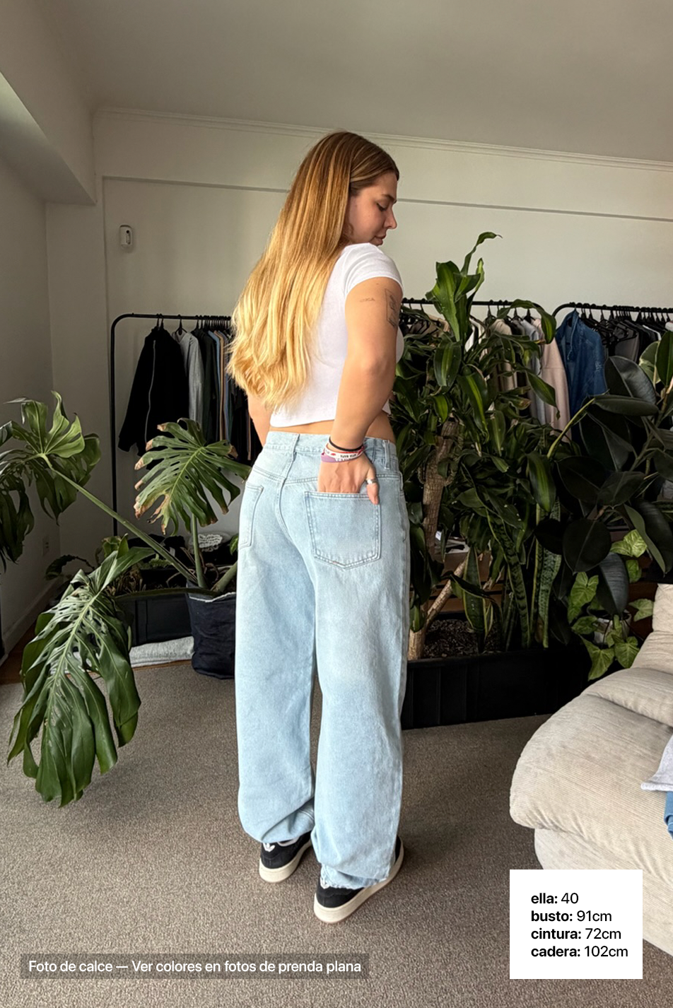 Jean Baggy Mujer Summer Blue