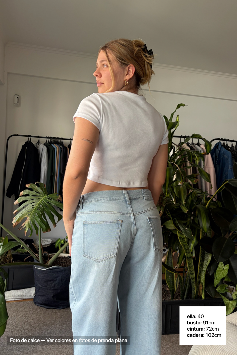 Jean Baggy Mujer Summer Blue