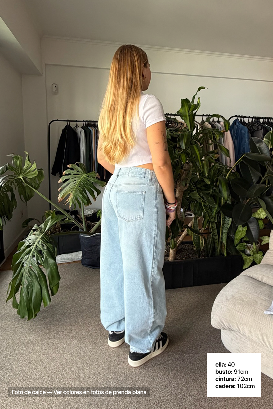 Jean Baggy Mujer Summer Blue