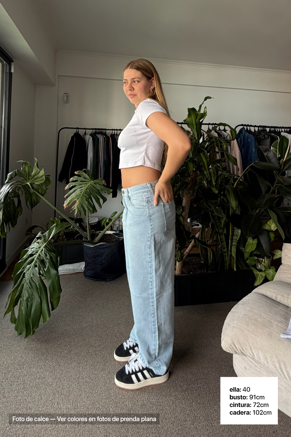 Jean Baggy Mujer Summer Blue