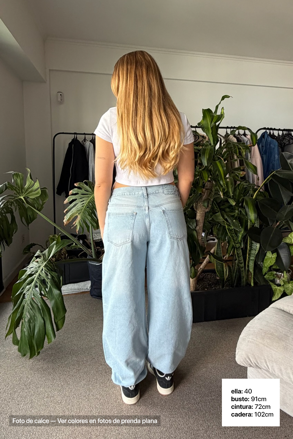 Jean Baggy Mujer Summer Blue