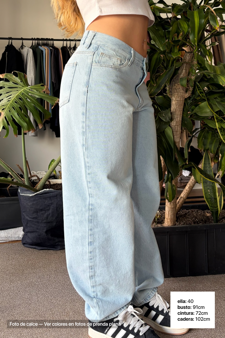Jean Baggy Mujer Summer Blue