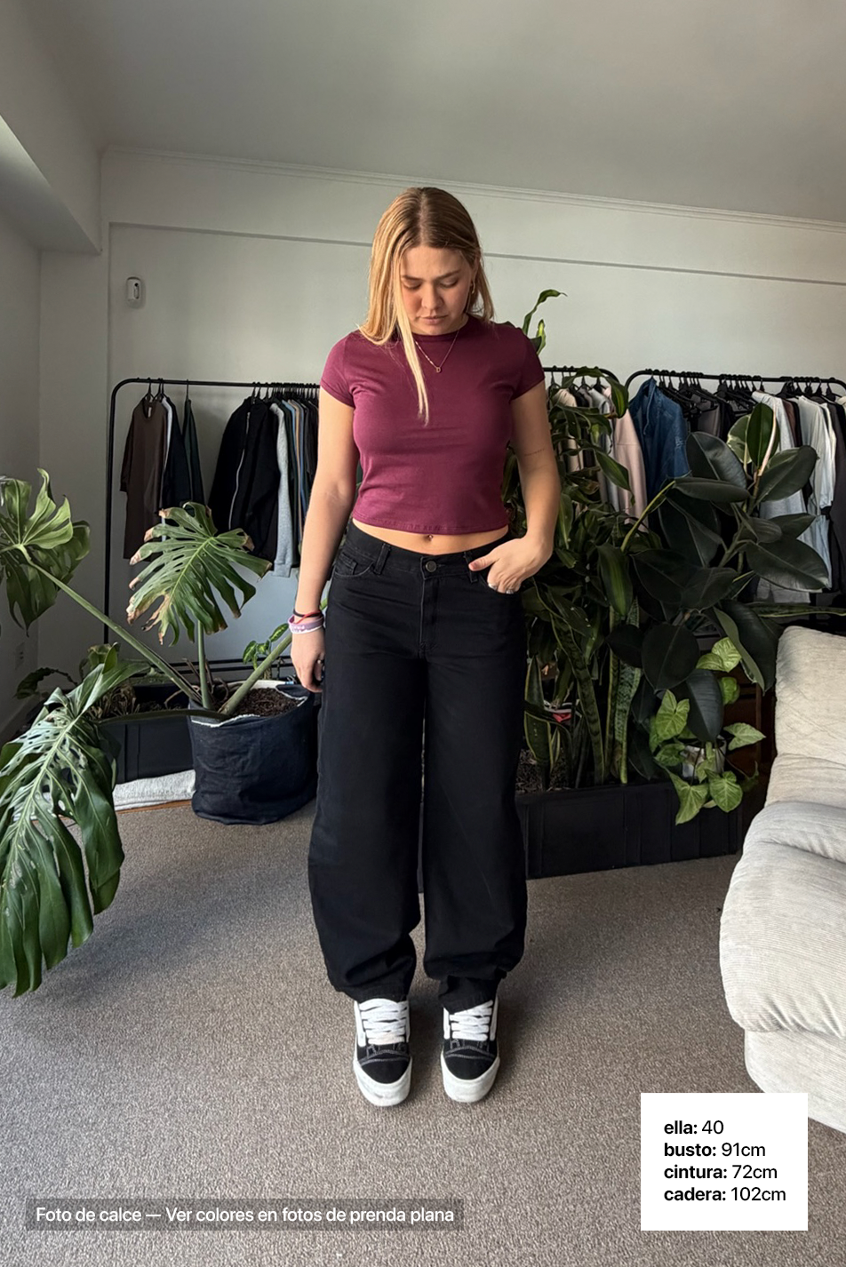 Jean Baggy Mujer Super Black