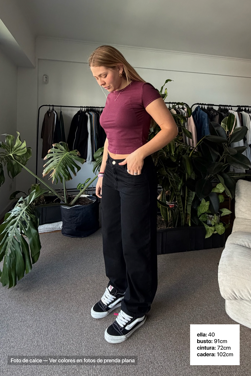 Jean Baggy Mujer Super Black