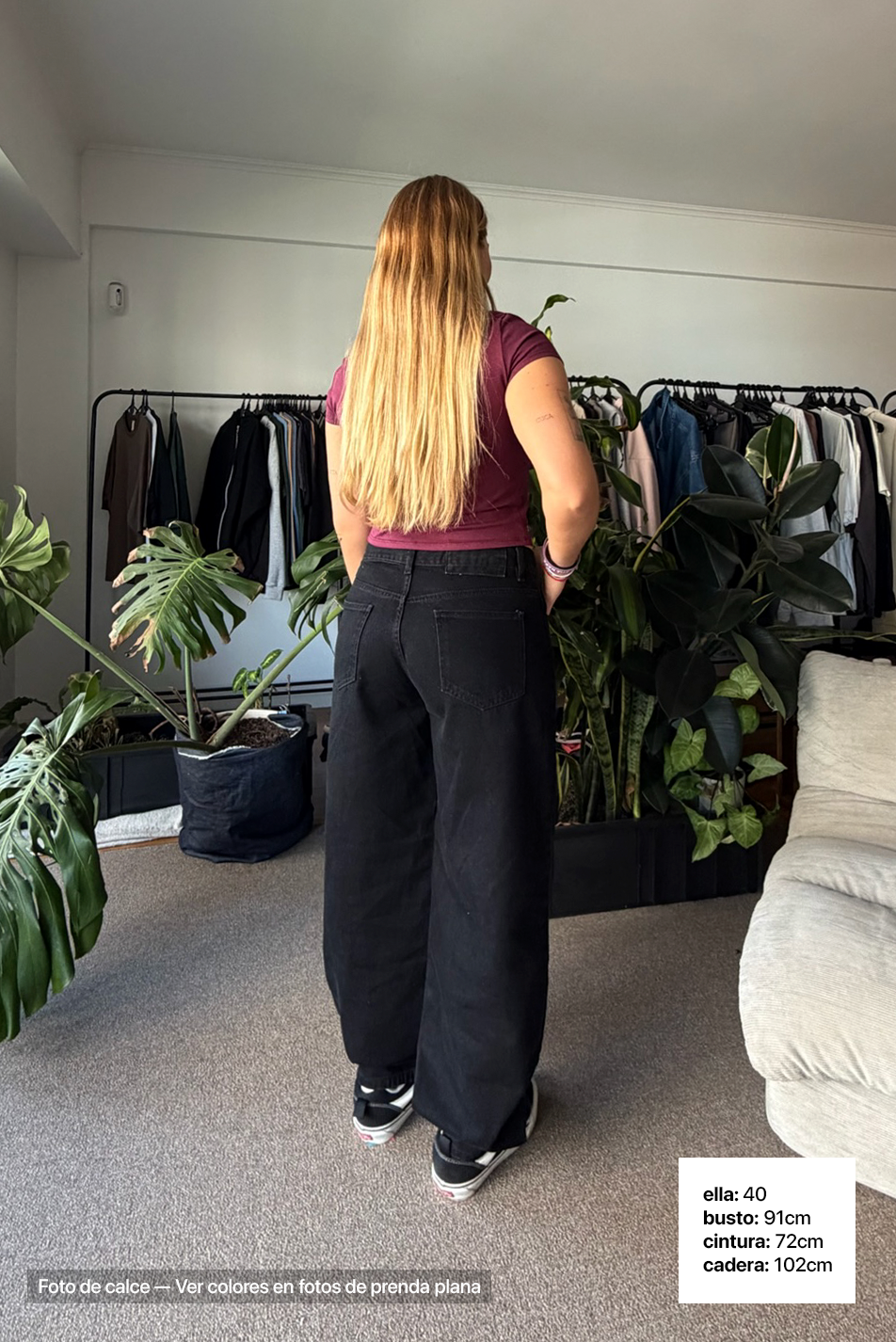 Jean Baggy Mujer Super Black