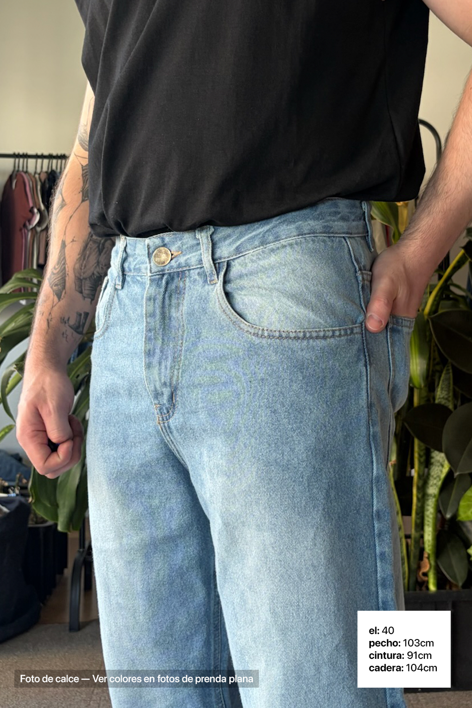 Jean Baggy Hombre Light Blue