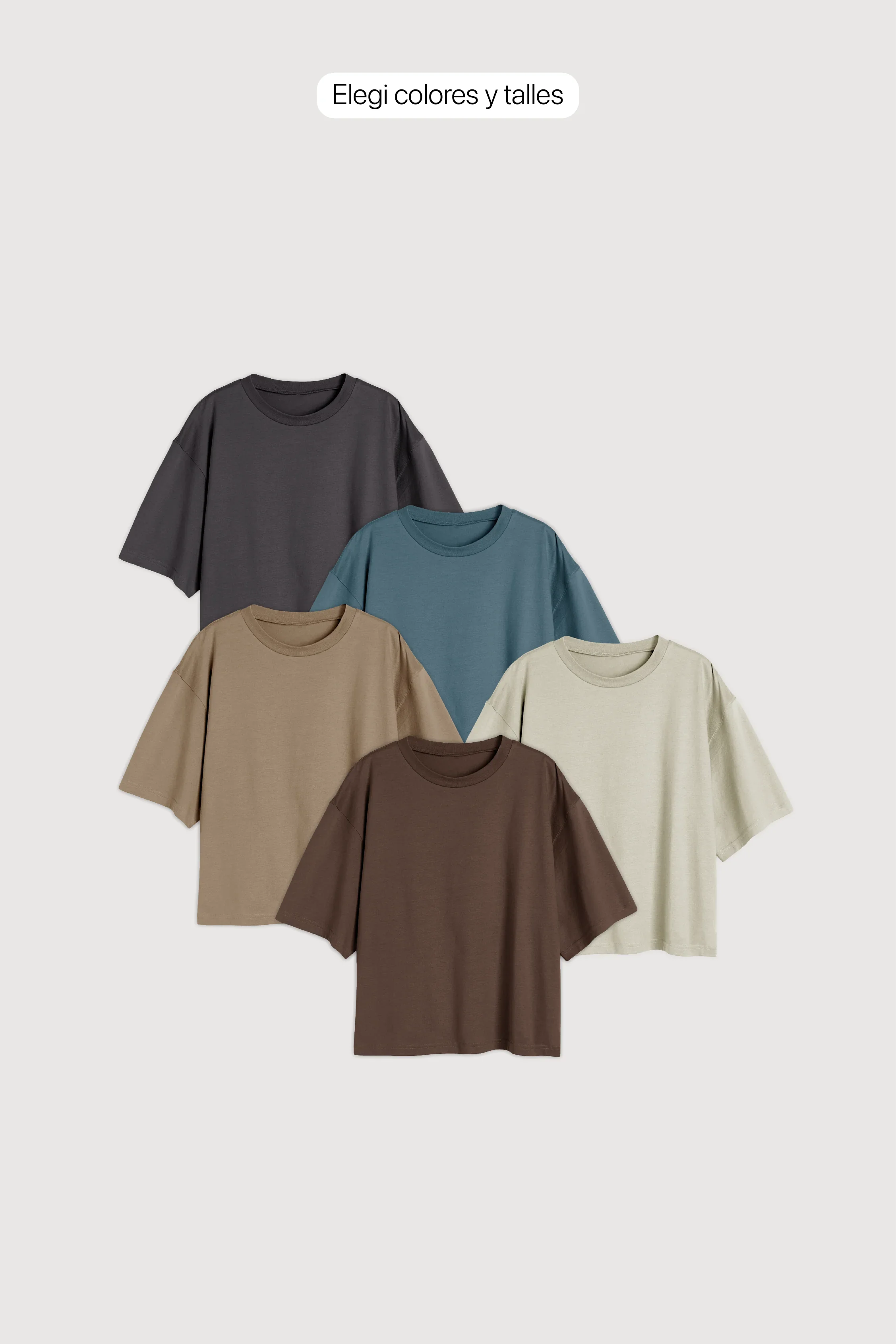 Remera Cropped Fit x 5