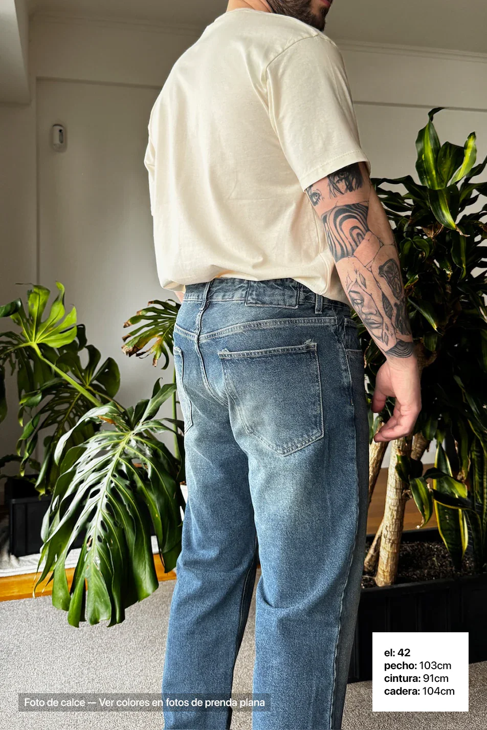 Jean Straight Hombre Vintage Blue