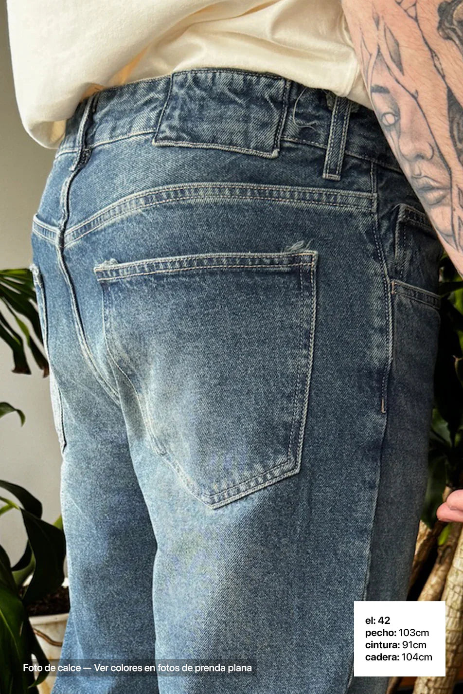 Jean Straight Hombre Vintage Blue