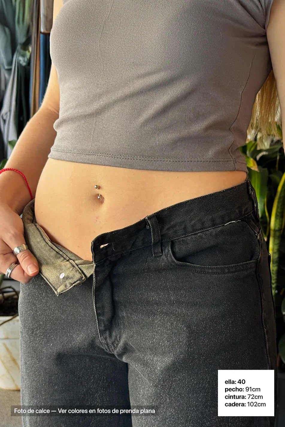 Jean Baggy Mujer Oxido Black