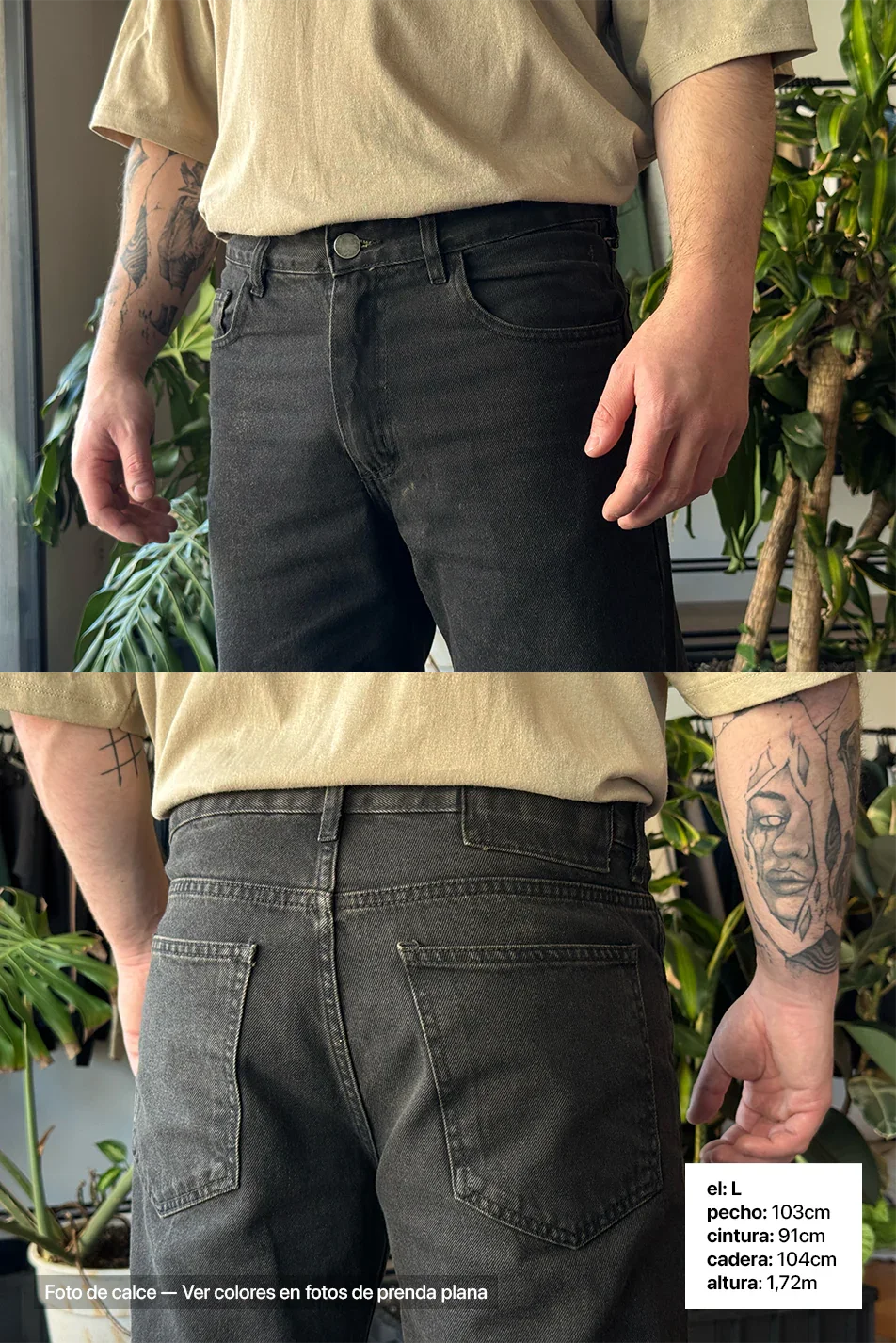 Jean Loose Hombre Oxido Black