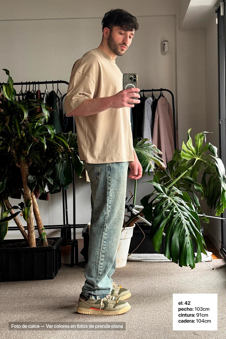 Jean Loose Hombre Oxido Blue