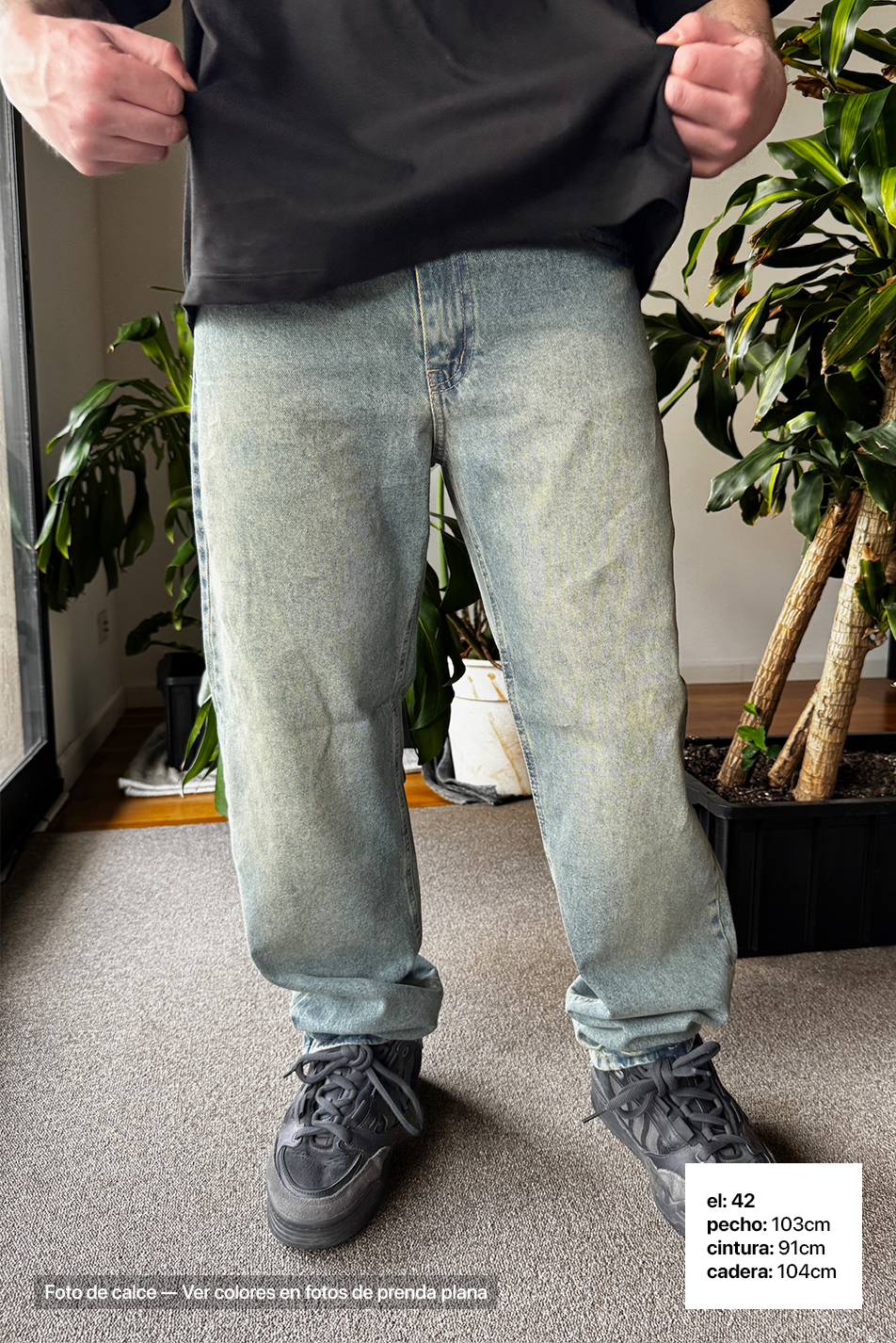 Jean Loose Hombre Oxido Blue