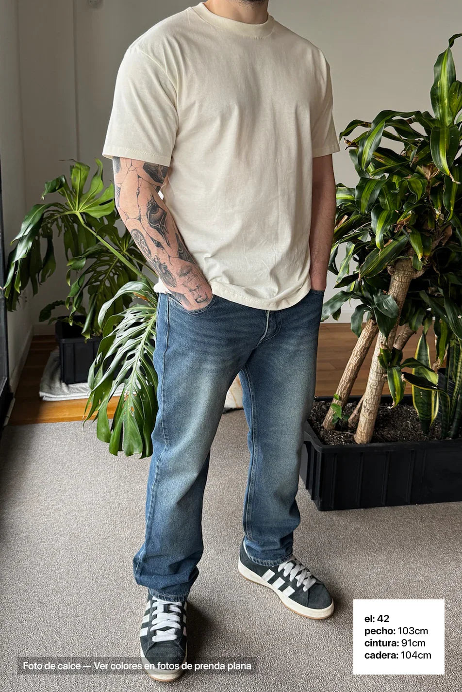 Jean Straight Hombre Vintage Blue