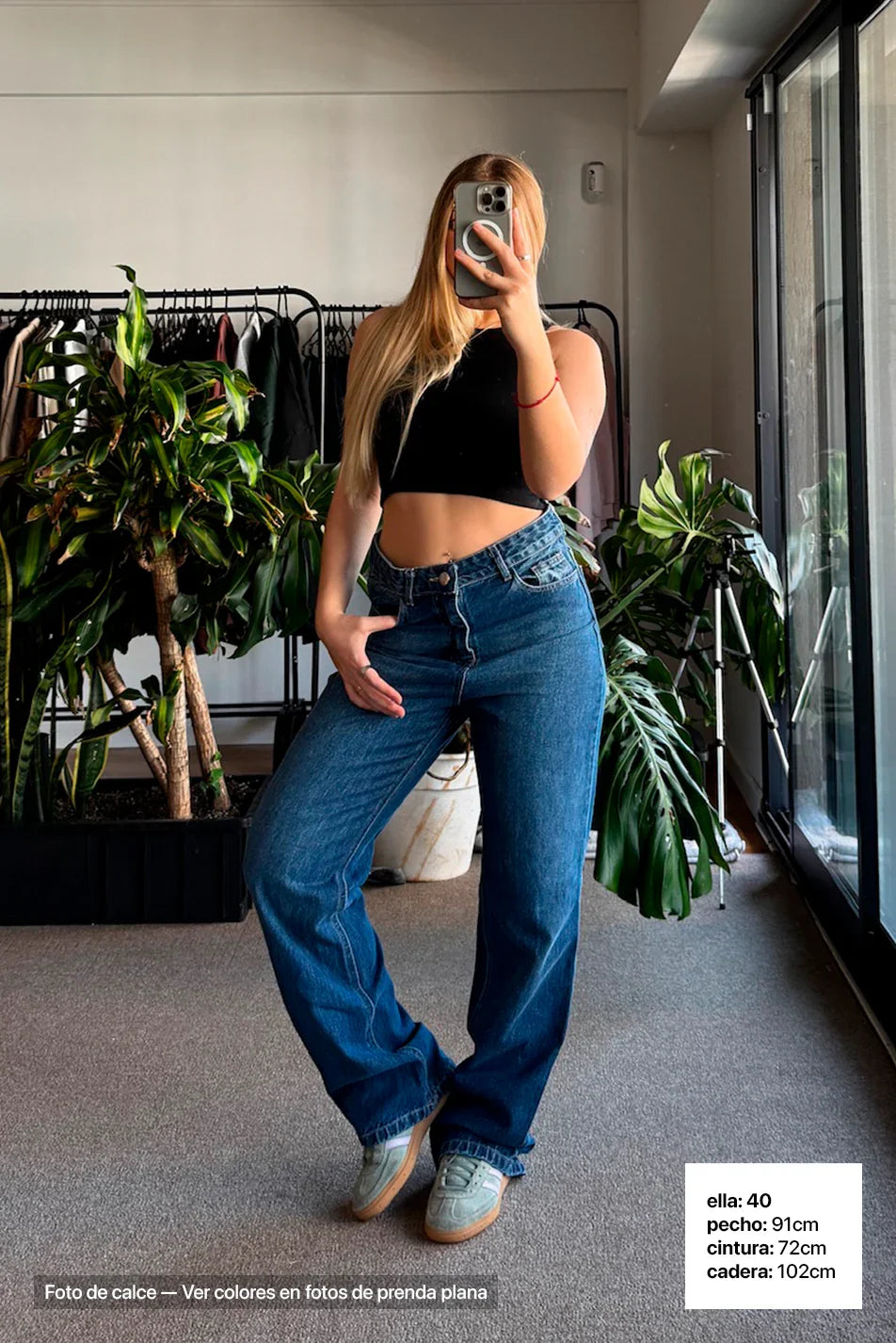 Jean Straight Mujer Blue