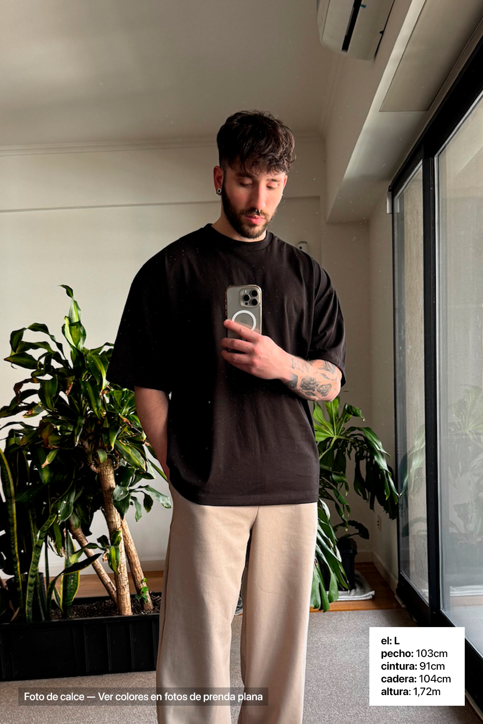 Remera Oversize - Gris Hierro