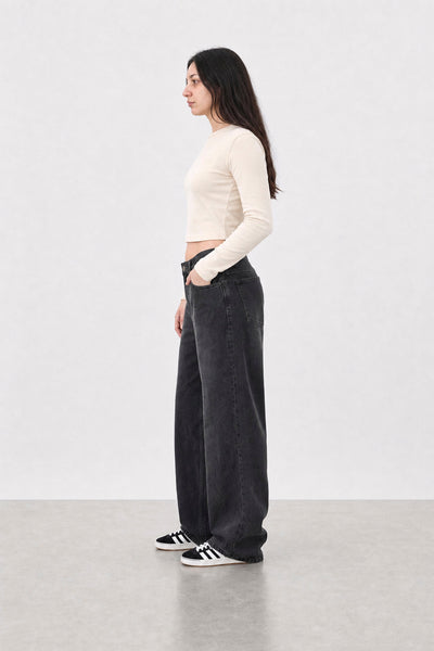 Remera Ribb Manga Larga Crop calce 6