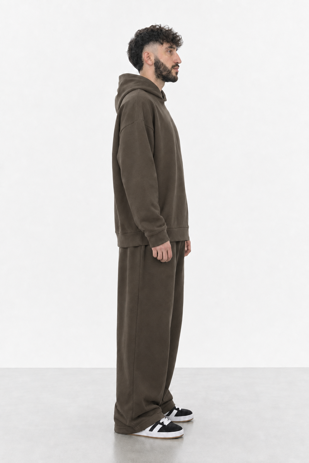 Hoodie Oversize Frisado + Remera Oversize + Jogging Baggy Frisado