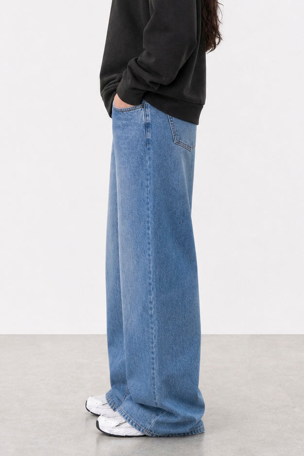 Jean Extra Wide Leg Light Blue Mujer