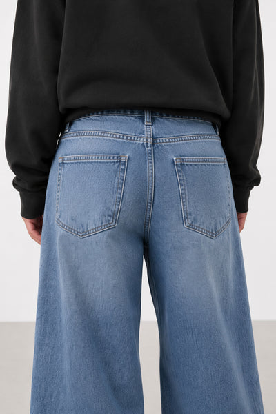 Jean Extra Wide Leg Light Blue Mujer